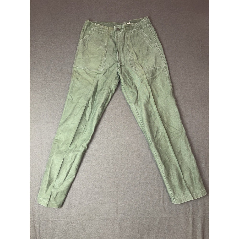 Vintage OG-107 Military Fatigue Pants Men's Green Trousers 30x30 Vietnam Era